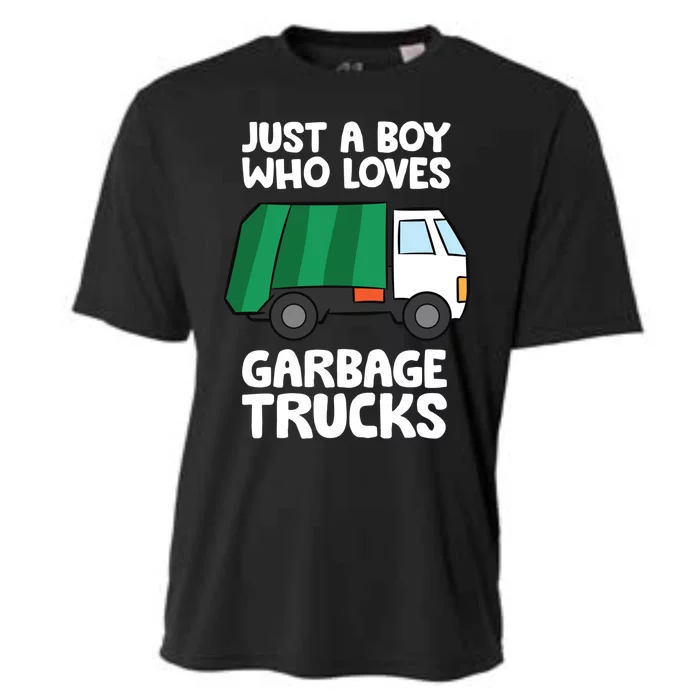 Just A Who Loves Garbage Trucks Gift Cooling Performance Crew T-Shirt