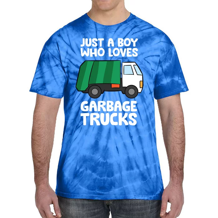 Just A Who Loves Garbage Trucks Gift Tie-Dye T-Shirt