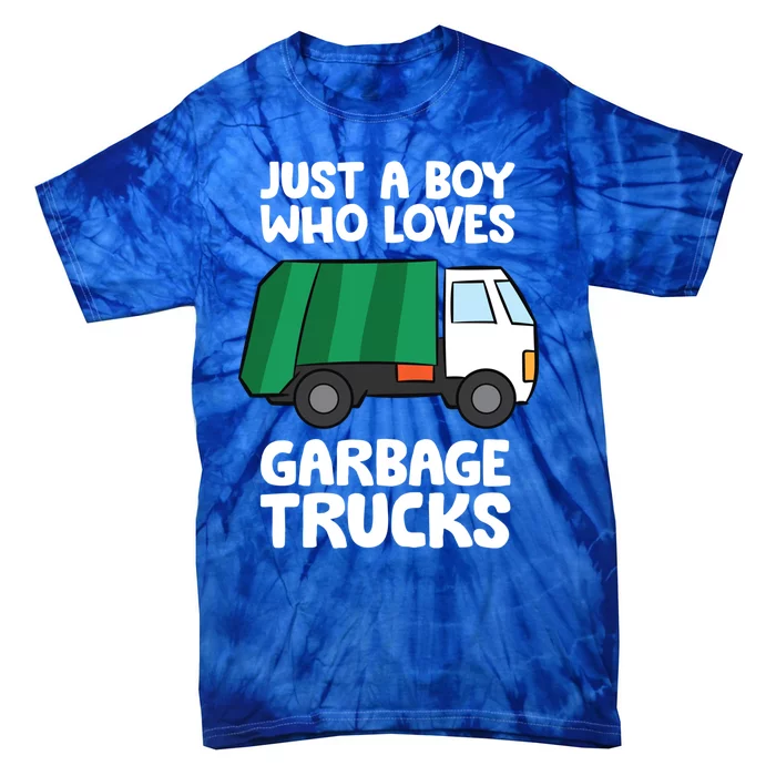 Just A Who Loves Garbage Trucks Gift Tie-Dye T-Shirt