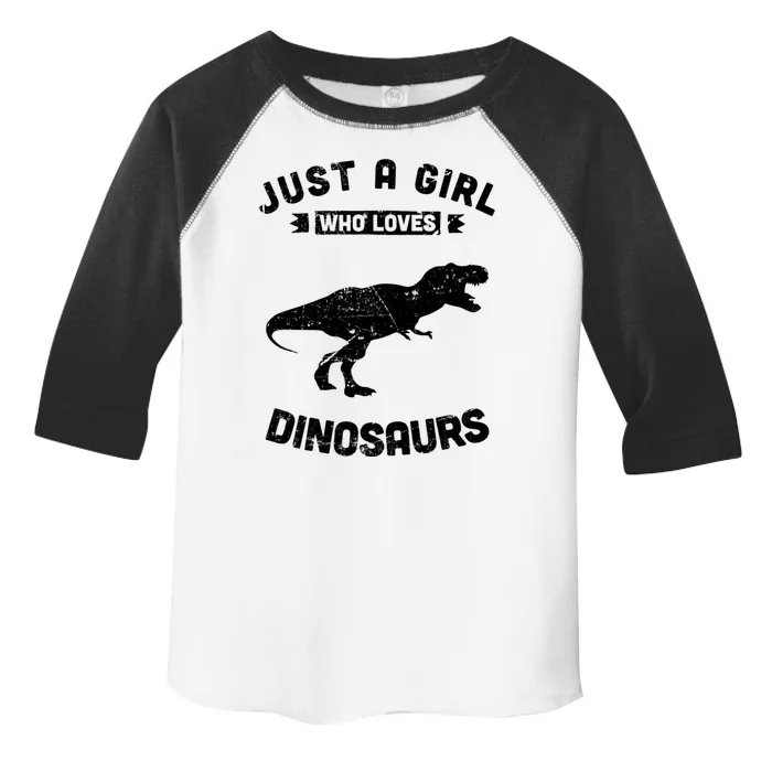 Just A Who Loves Dinosaurs Gift Toddler Fine Jersey T-Shirt