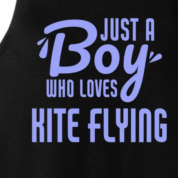 Just A Who Loves Kite Flying Funny Kite Flyer Cool Gift Ladies Tri-Blend Wicking Tank