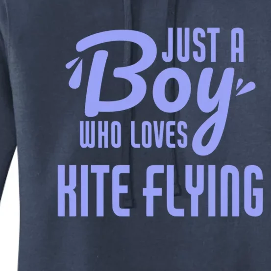 Just A Who Loves Kite Flying Funny Kite Flyer Cool Gift Women's Pullover Hoodie