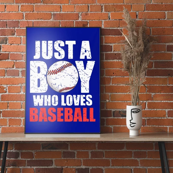 Just A Who Loves Baseball Batter Catcher Pitcher Poster