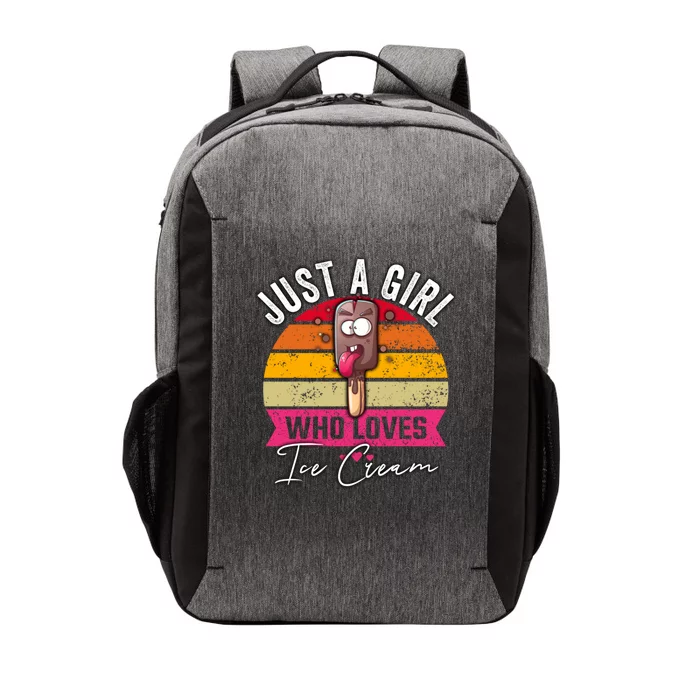 Just A Who Loves Ice Cream Retro For Her And Moms Gift Vector Backpack