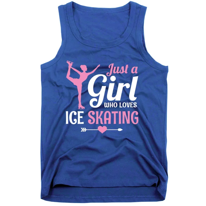 Just A Who Loves Ice Skating Figure Skate Skater Gift Tank Top