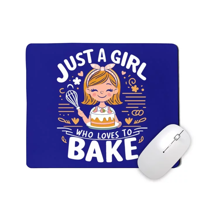 Just A Who Loves To Bake Cute Baking Lover Graphic Gift Mousepad