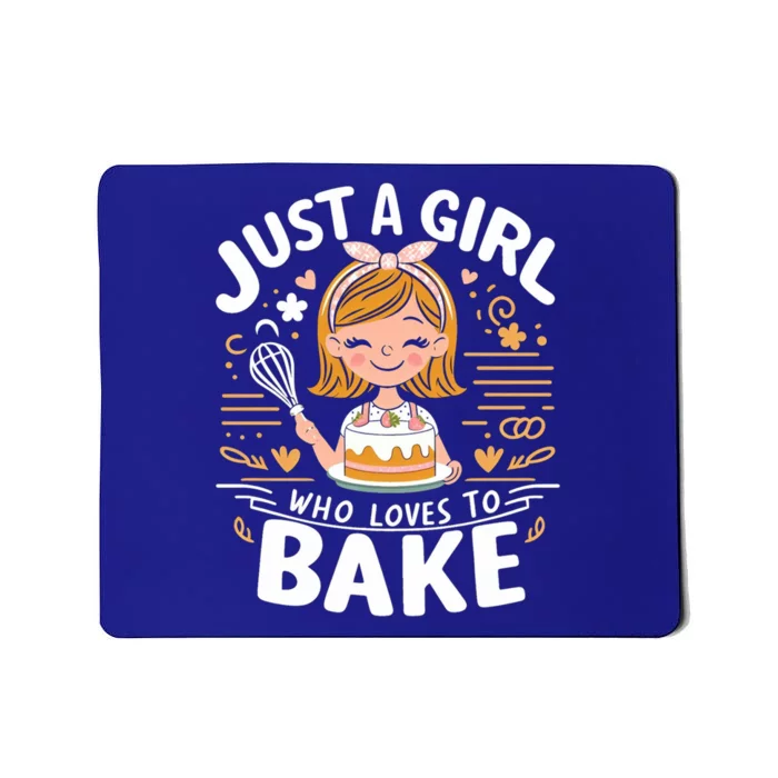 Just A Who Loves To Bake Cute Baking Lover Graphic Gift Mousepad