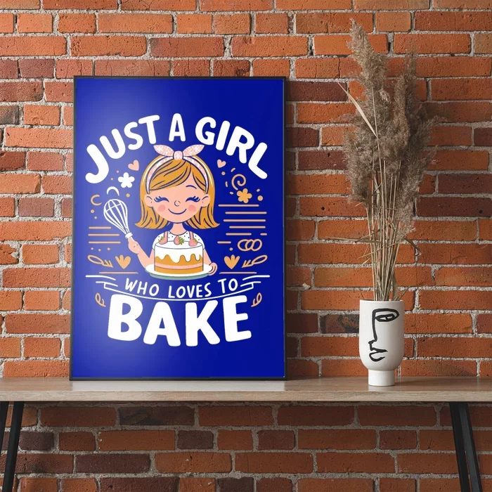 Just A Who Loves To Bake Cute Baking Lover Graphic Gift Poster