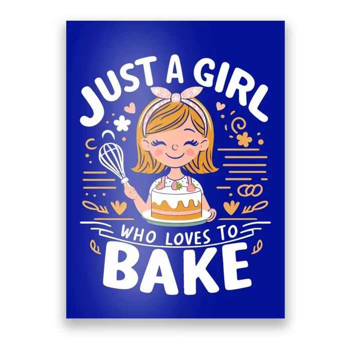 Just A Who Loves To Bake Cute Baking Lover Graphic Gift Poster