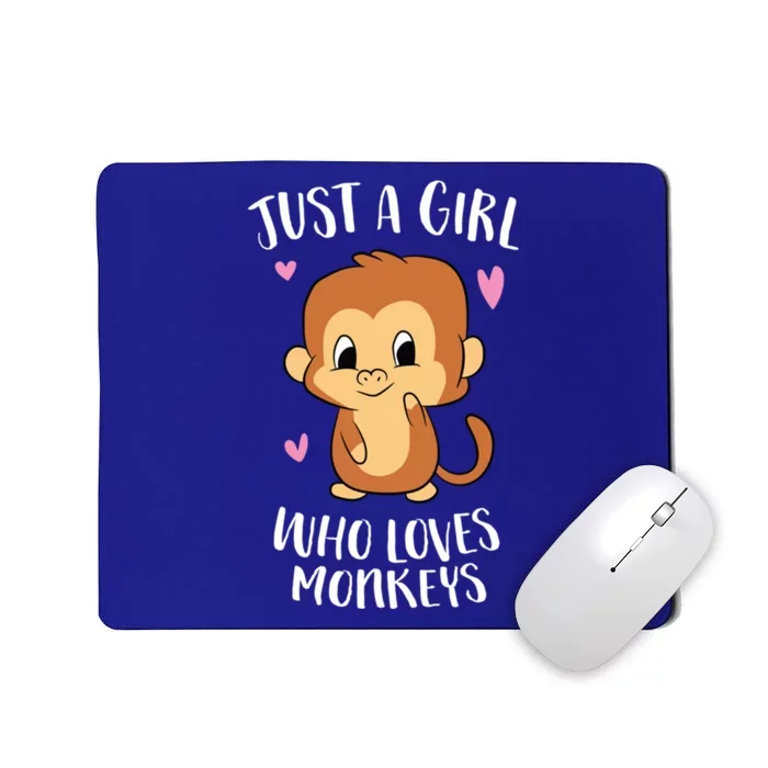 Just A Who Loves Monkeys Cute Monkey Lover Gift Mousepad