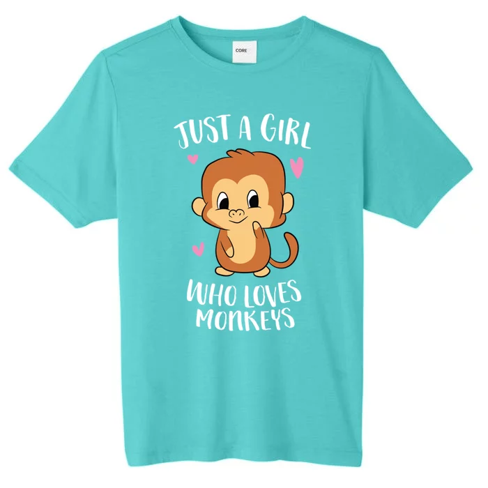 Just A Who Loves Monkeys Cute Monkey Lover Gift ChromaSoft Performance T-Shirt