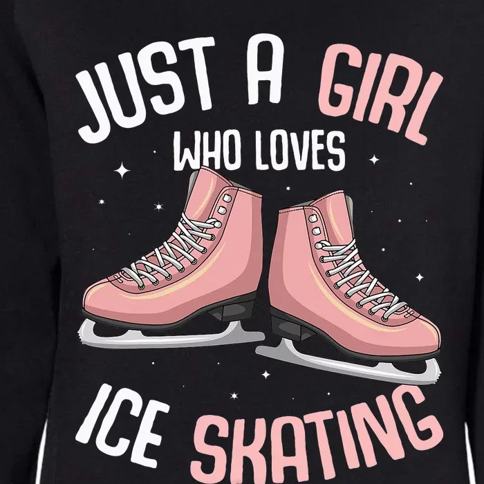 Just A  Who Loves Ice Skating Womens California Wash Sweatshirt