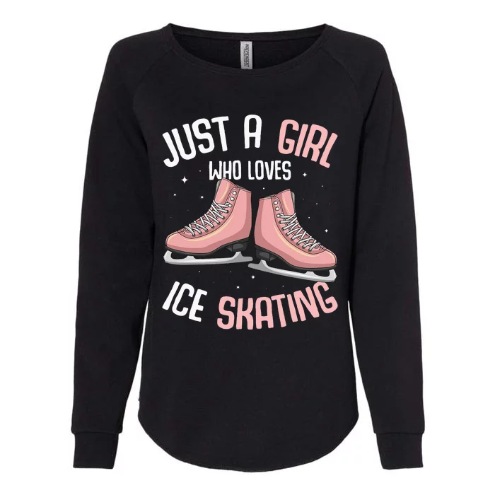 Just A  Who Loves Ice Skating Womens California Wash Sweatshirt