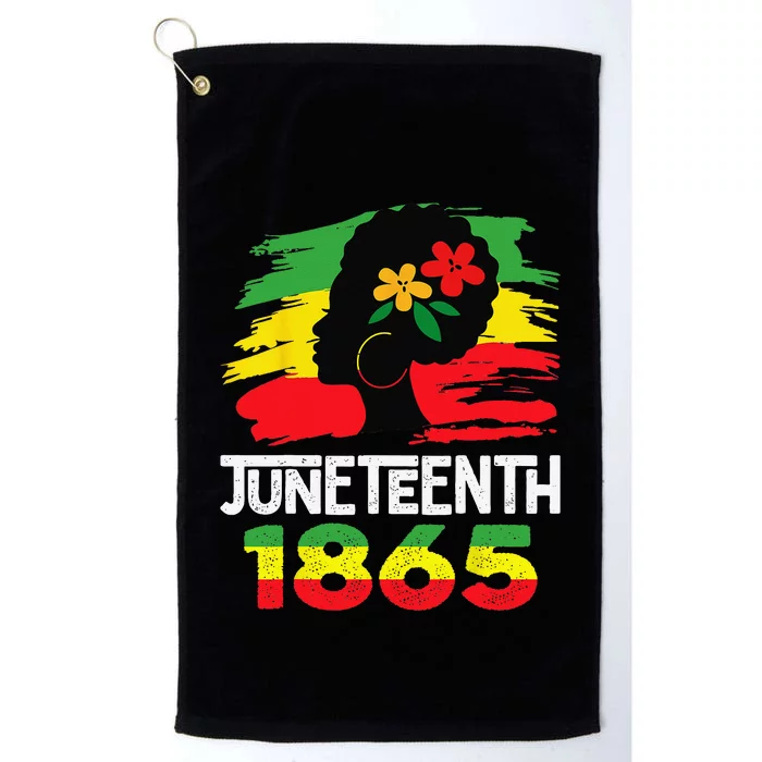 Juneteenth Afro Woman Black Queen African American Melanin Platinum Collection Golf Towel