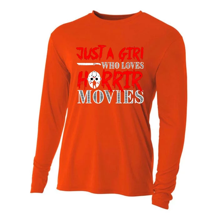 Just A Who Loves Horror Movies Meaningful Gift Cooling Performance Long Sleeve Crew