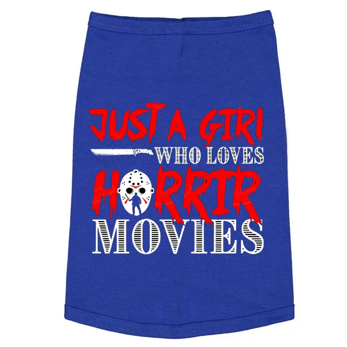 Just A Who Loves Horror Movies Meaningful Gift Doggie Tank