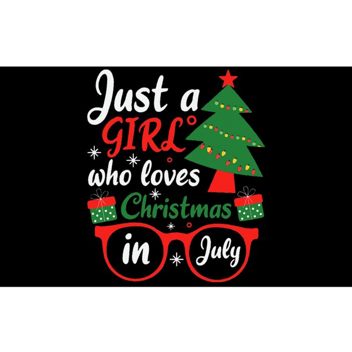 Just A Who Loves Christmas In July Summer Gift Bumper Sticker