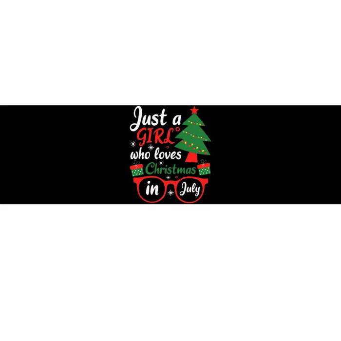 Just A Who Loves Christmas In July Summer Gift Bumper Sticker