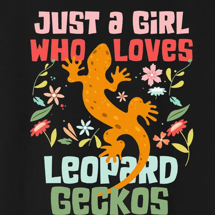 Just a  who Loves Leopard Geckos Women's Crop Top Tee