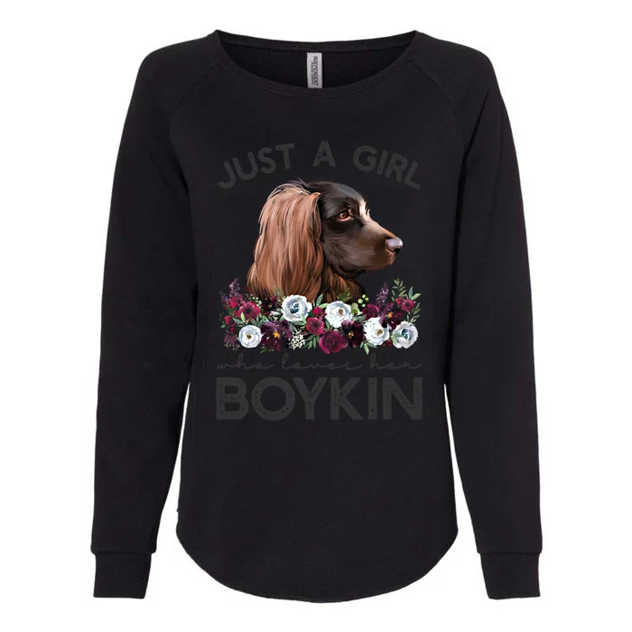 Just A Who Loves Her Kin Spaniel Gift Womens California Wash Sweatshirt