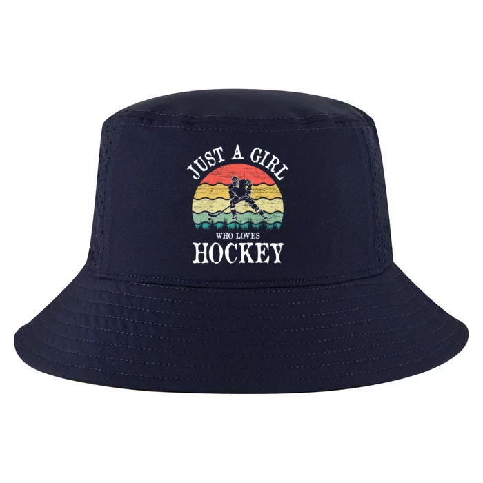 Just A Who Loves Hockey Meaningful Gift Cool Comfort Performance Bucket Hat