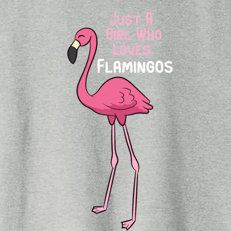 Just A Who Loves Flamingos Cute Flamingo Gift Women's Crop Top Tee