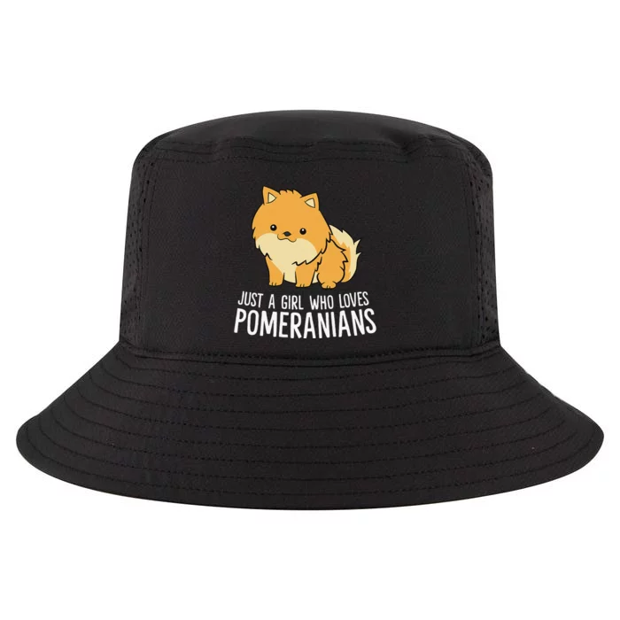 Just a Who Loves Pomeranians Cool Comfort Performance Bucket Hat