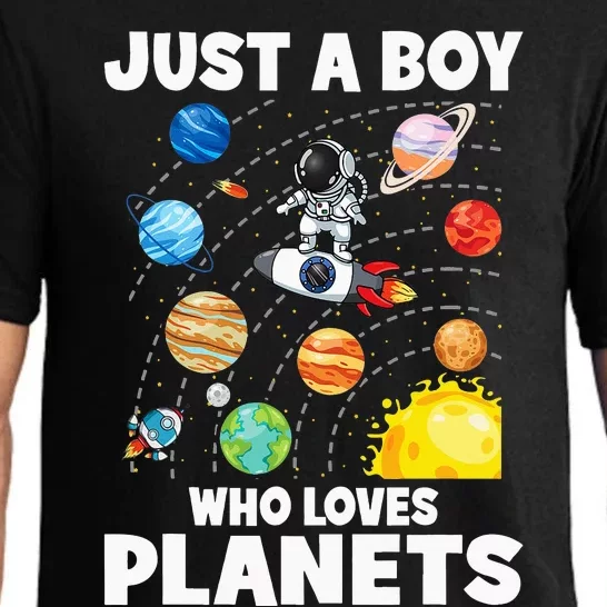 Just A Who Loves Planets Solar System Space Astronaut Pajama Set