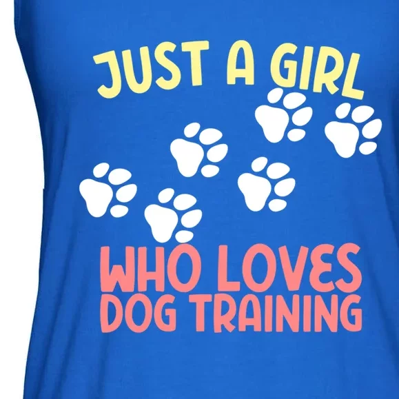 Just A Who Loves Dog Training Dog Trainer Gift Ladies Essential Flowy Tank