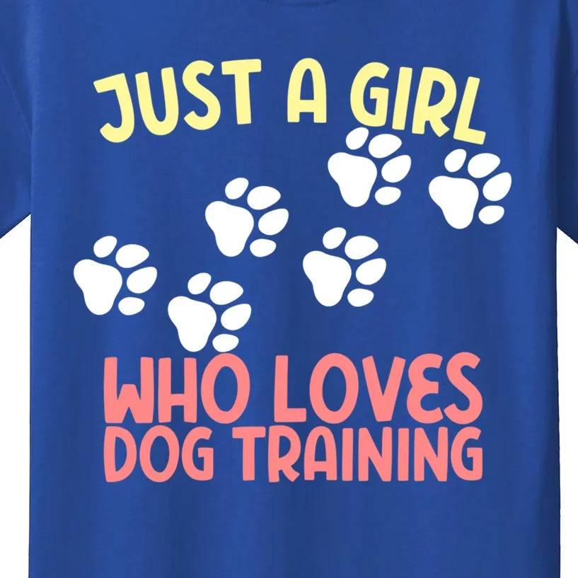 Just A Who Loves Dog Training Dog Trainer Gift Kids T-Shirt