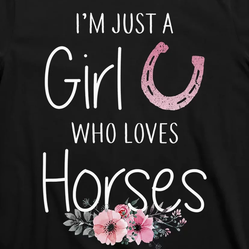 Just A  Who Loves Horses Horse Lover Cute T-Shirt