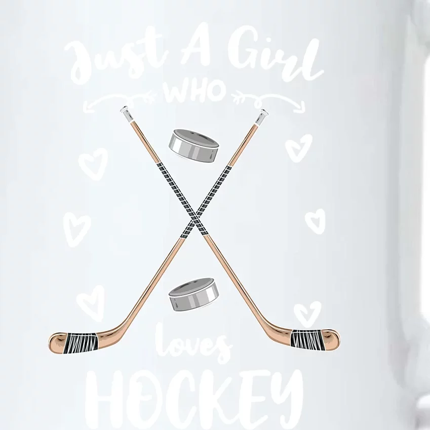 Just A Who Loves Hockey Gift Black Color Changing Mug