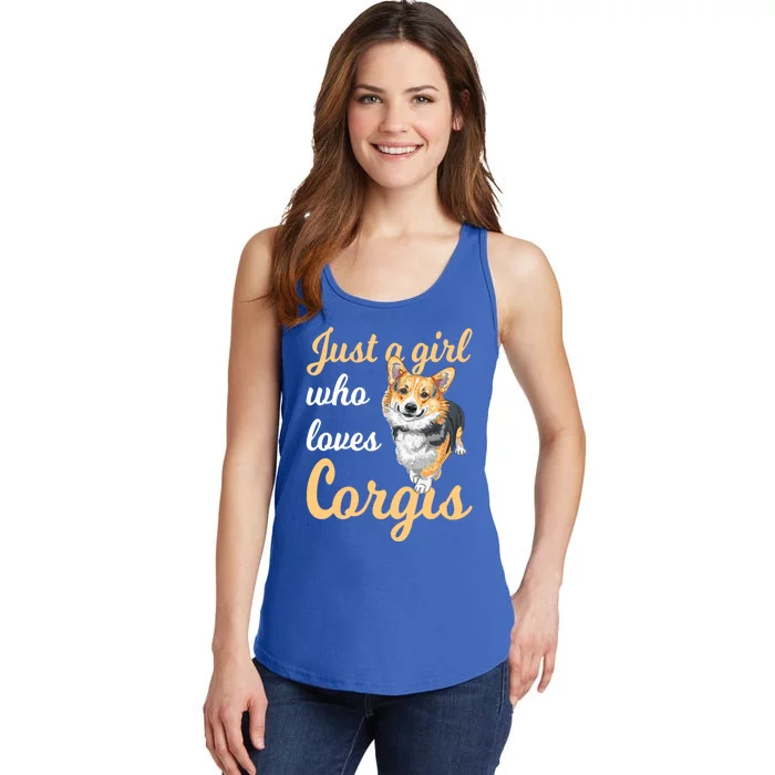 Just A Who Loves Corgis Corgi Dog Corgi Lover Gift Ladies Essential Tank