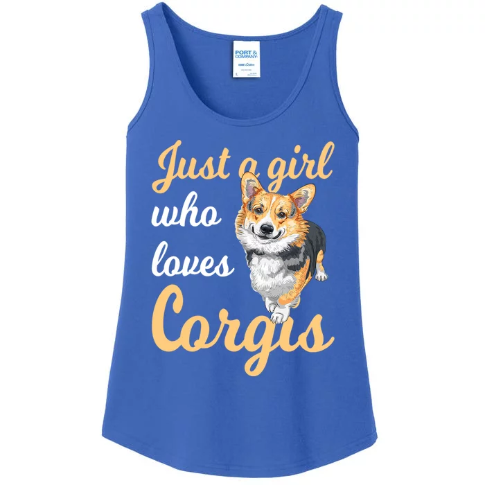 Just A Who Loves Corgis Corgi Dog Corgi Lover Gift Ladies Essential Tank