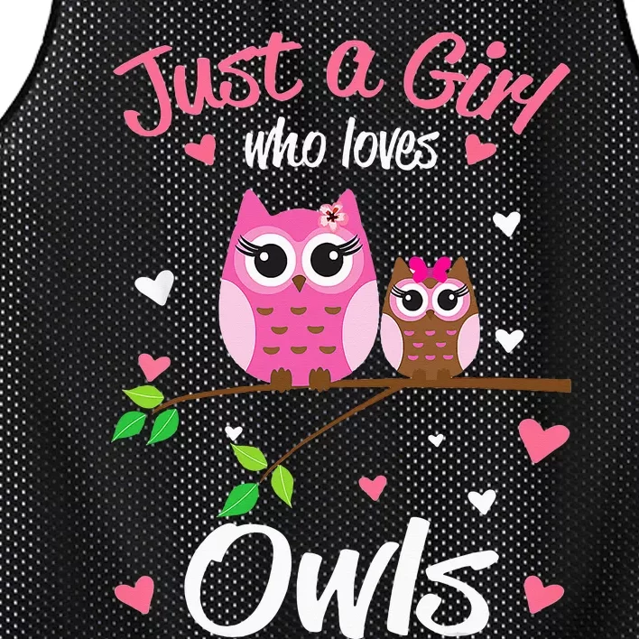 Just A  Who Loves Owls Mesh Reversible Basketball Jersey Tank