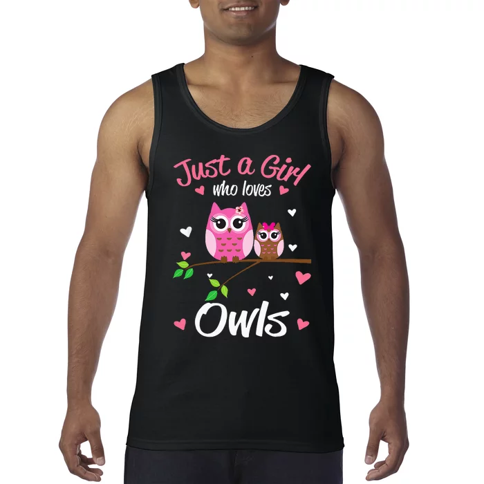 Just A  Who Loves Owls Tank Top