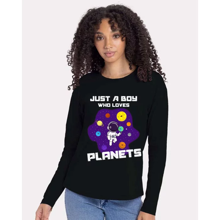 Just A Who Loves Planets Solar System Space Science Geek Womens Cotton Relaxed Long Sleeve T-Shirt