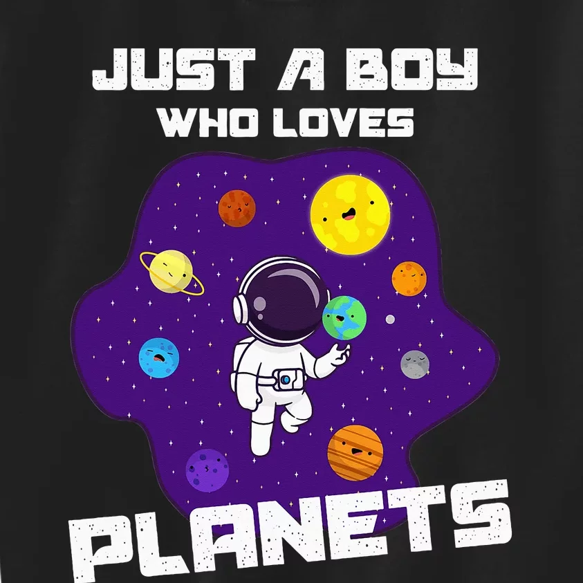 Just A Who Loves Planets Solar System Space Science Geek Kids Sweatshirt