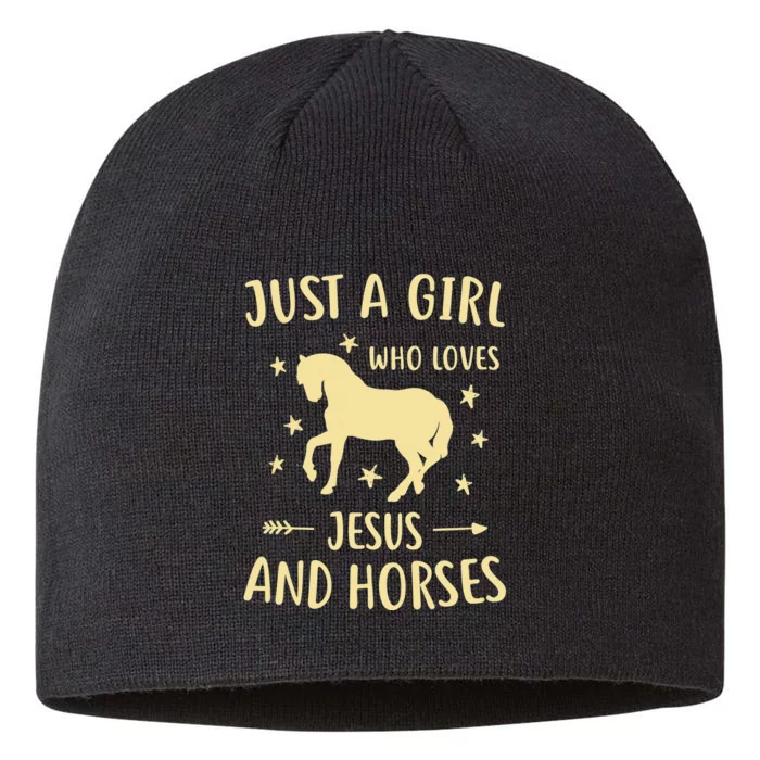 Just A  Who Loves Jesus And Horses 8 1/2in Sustainable Knit Beanie