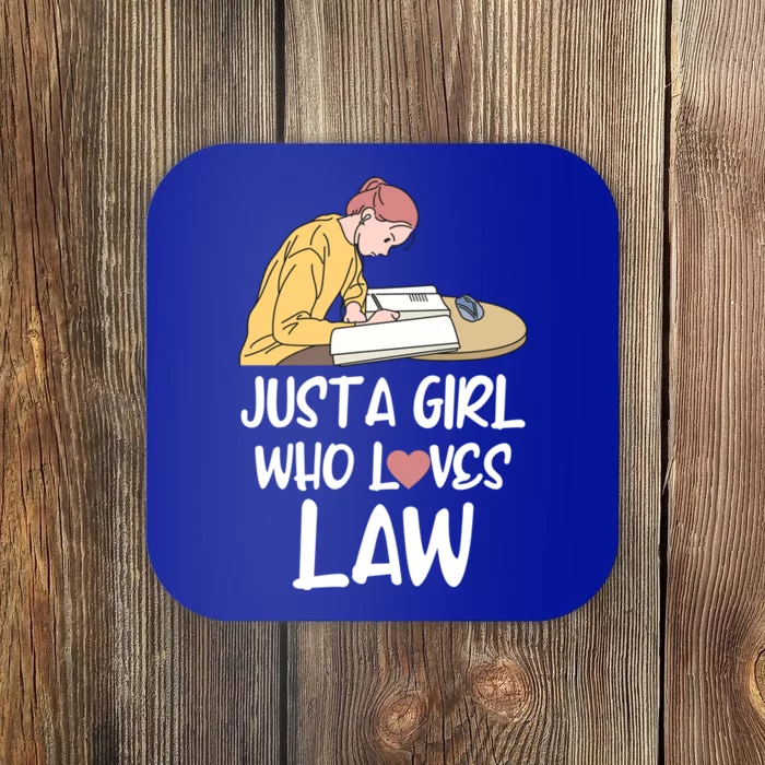 Just A Who Loves Law Great Gift Student Attorney Future Lawyers Gift Coaster