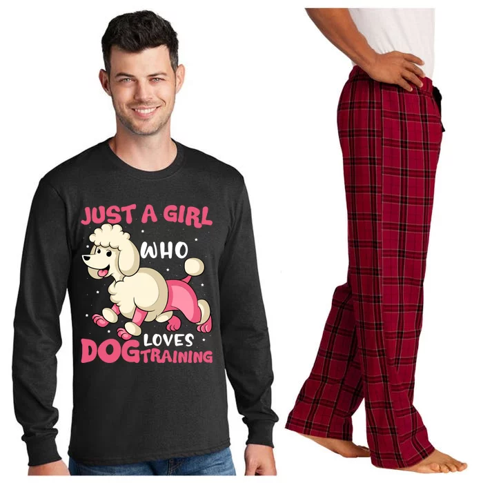 Just A Who Loves Dog Training Dog Trainer Great Gift Long Sleeve Pajama Set