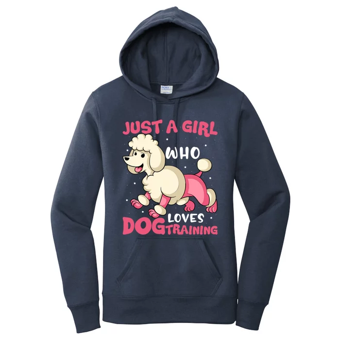 Just A Who Loves Dog Training Dog Trainer Great Gift Women's Pullover Hoodie