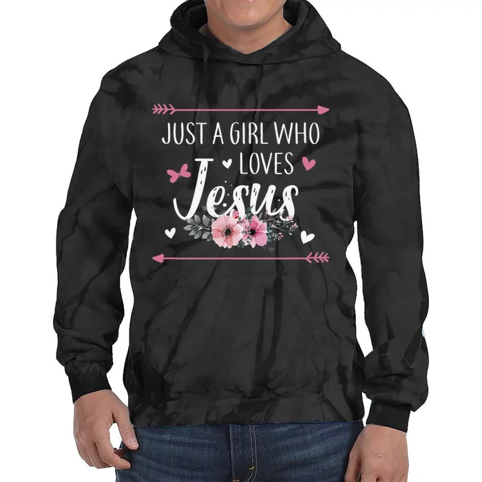 Just A  Who Loves Jesus Religious Christian Tie Dye Hoodie