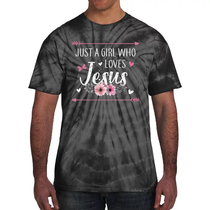 Just A  Who Loves Jesus Religious Christian Tie-Dye T-Shirt