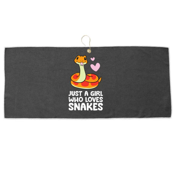 Just a  Who Loves Snakes Cute Snake Large Microfiber Waffle Golf Towel