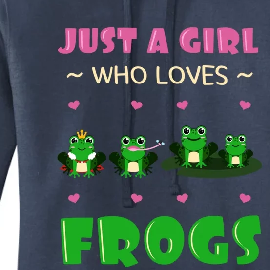 Just A Who Loves Frogs Toad Amphibian Froggy Gift Idea Gift Women's Pullover Hoodie