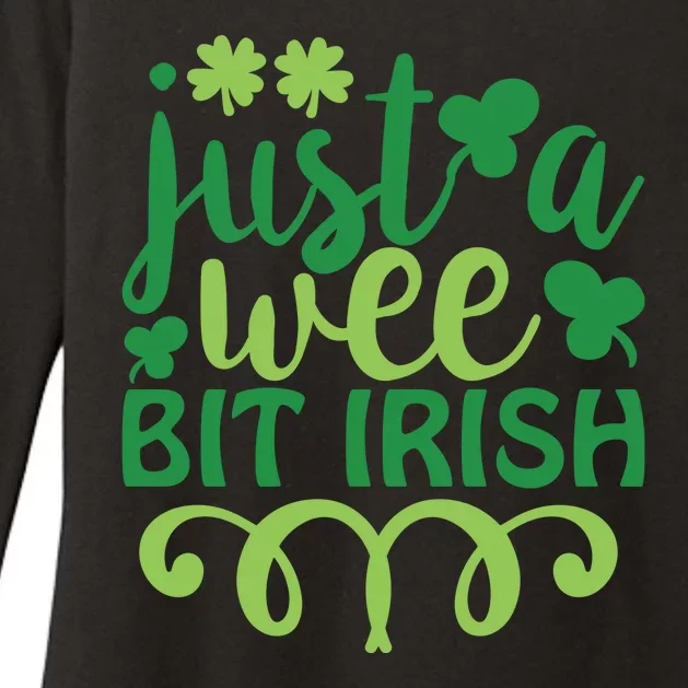 Just A Wee Bit Irish St Pattricks Day Womens CVC Long Sleeve Shirt