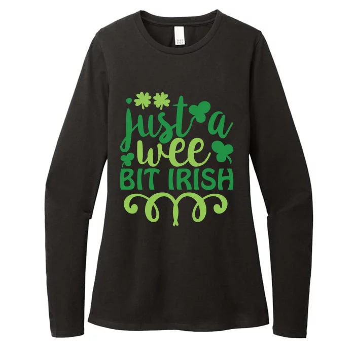 Just A Wee Bit Irish St Pattricks Day Womens CVC Long Sleeve Shirt