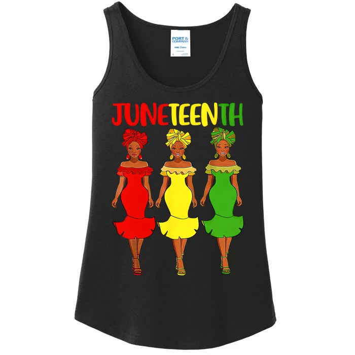 Juneteenth Afro Women Freeish Since 1865 Black Independence Day Black History Ladies Essential Tank