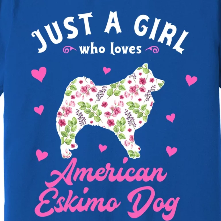 Just A Who Loves American Eskimo Dog Gift Premium T-Shirt